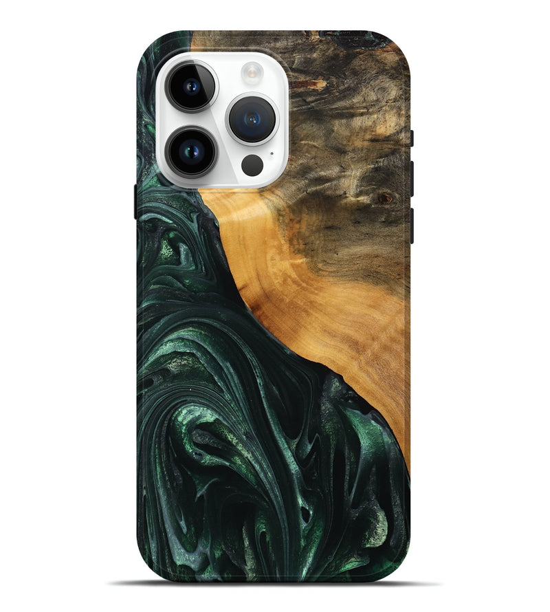 iPhone 15 Pro Max Wood Live Edge Phone Case - Onie (Green, 746292)