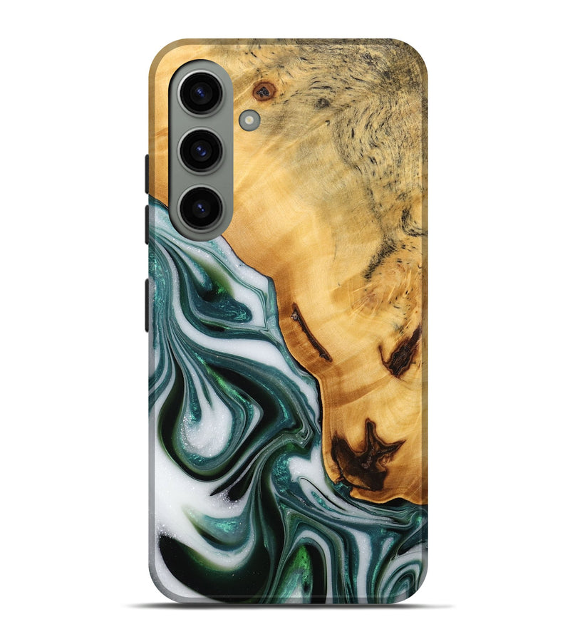 Galaxy S24 Plus Wood Live Edge Phone Case - Adam (Green, 746293)