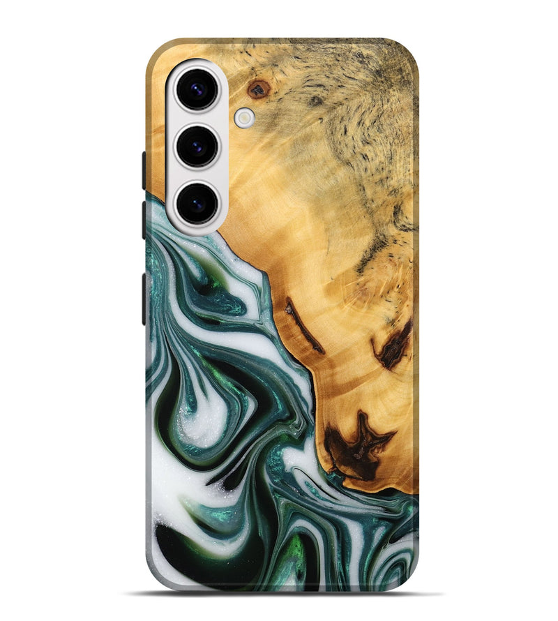 Galaxy S25 Plus Wood Live Edge Phone Case - Adam (Green, 746293)