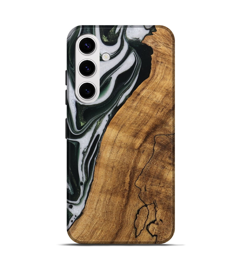 Galaxy S25 Wood Live Edge Phone Case - Cayson (Green, 746294)