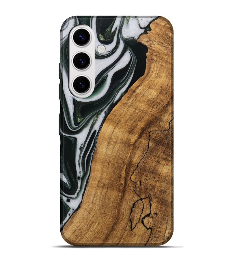 Galaxy S25 Plus Wood Live Edge Phone Case - Cayson (Green, 746294)