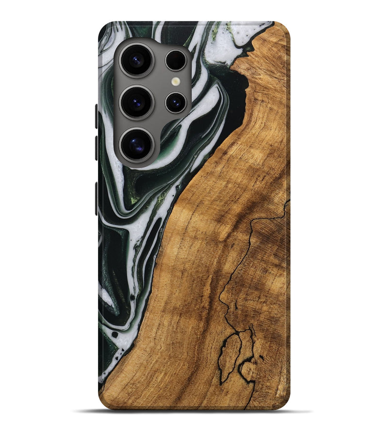 Galaxy S25 Ultra Wood Live Edge Phone Case - Cayson (Green, 746294)