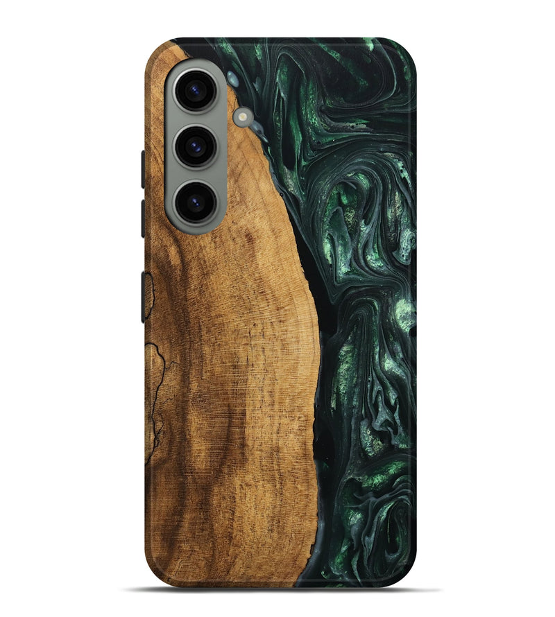 Galaxy S24 Plus Wood Live Edge Phone Case - Ensley (Green, 746296)