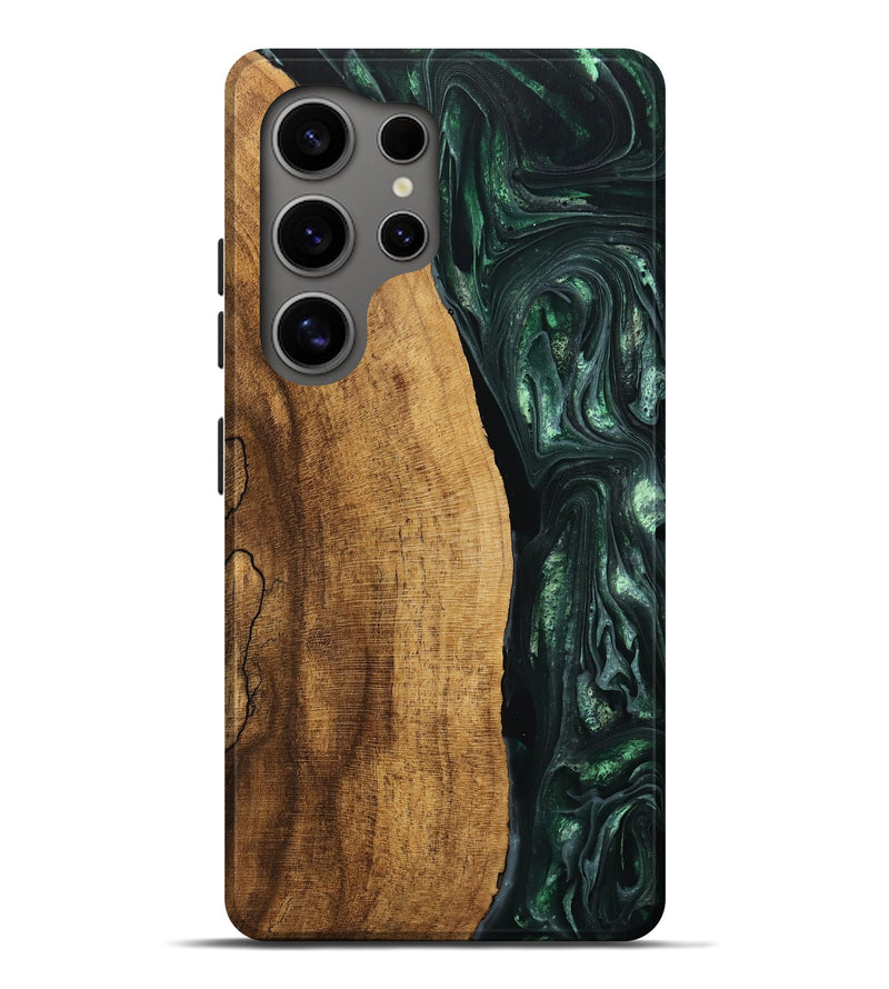 Galaxy S25 Ultra Wood Live Edge Phone Case - Ensley (Green, 746296)