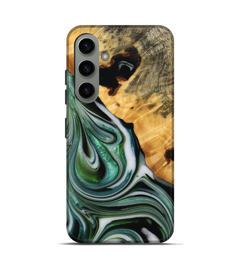 Galaxy S24 Wood Live Edge Phone Case - Xyla (Green, 746297)