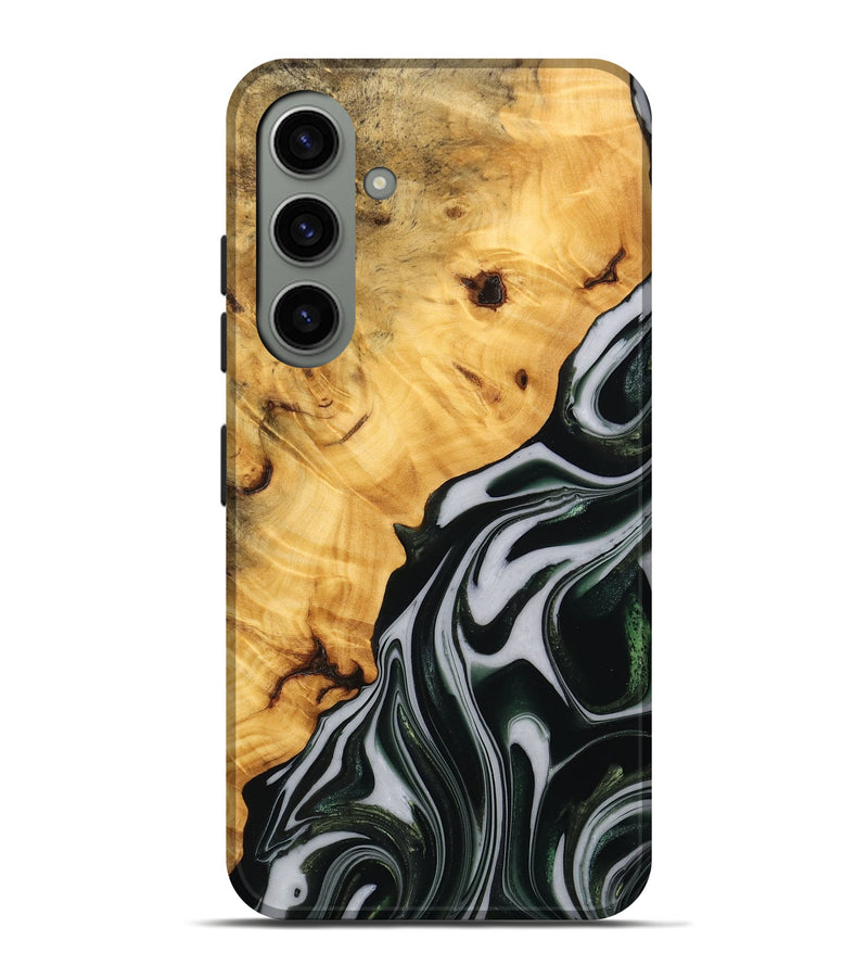 Galaxy S24 Plus Wood Live Edge Phone Case - Winter (Green, 746298)