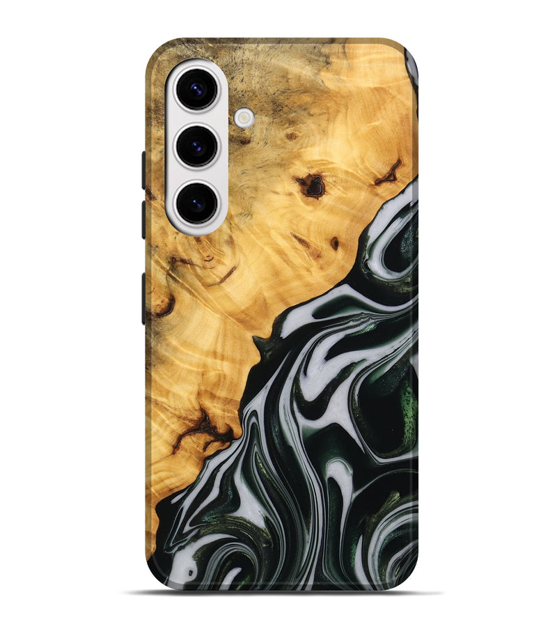 Galaxy S25 Plus Wood Live Edge Phone Case - Winter (Green, 746298)