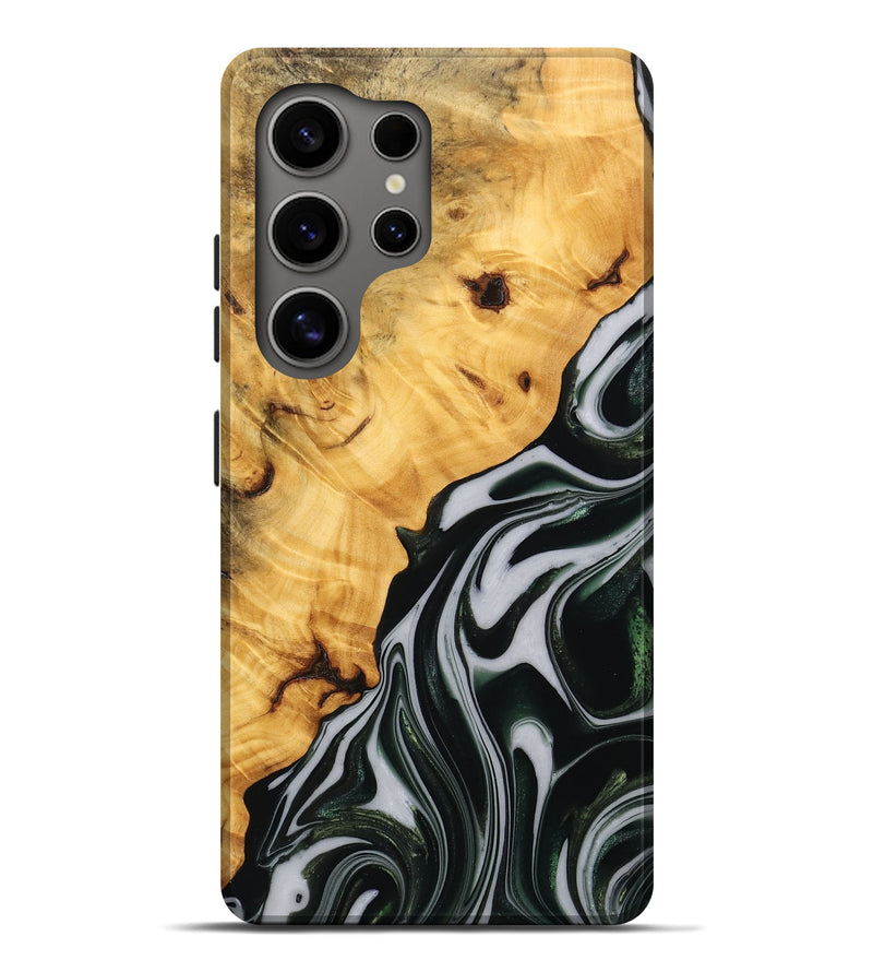 Galaxy S25 Ultra Wood Live Edge Phone Case - Winter (Green, 746298)