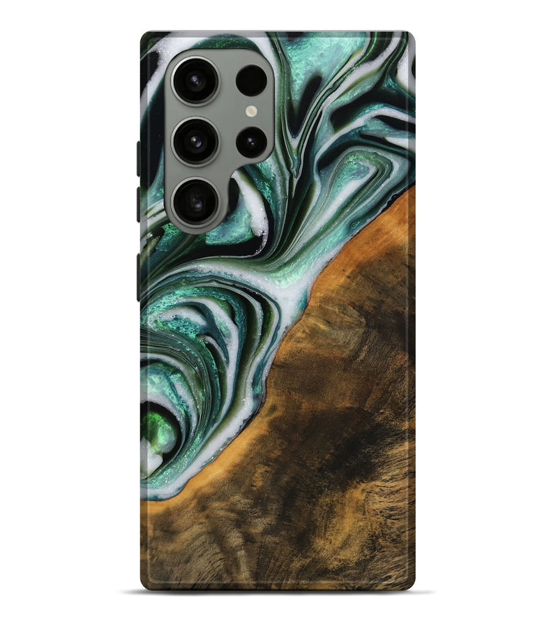 Galaxy S23 Ultra Wood Live Edge Phone Case - Mittie (Green, 746299)