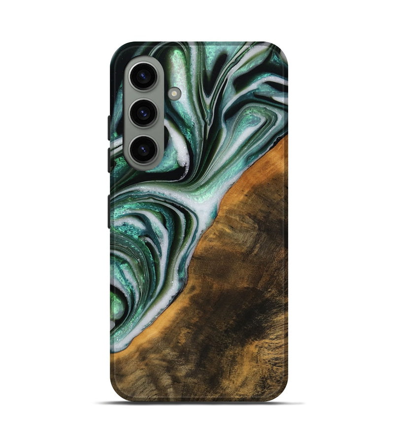 Galaxy S24 Wood Live Edge Phone Case - Mittie (Green, 746299)