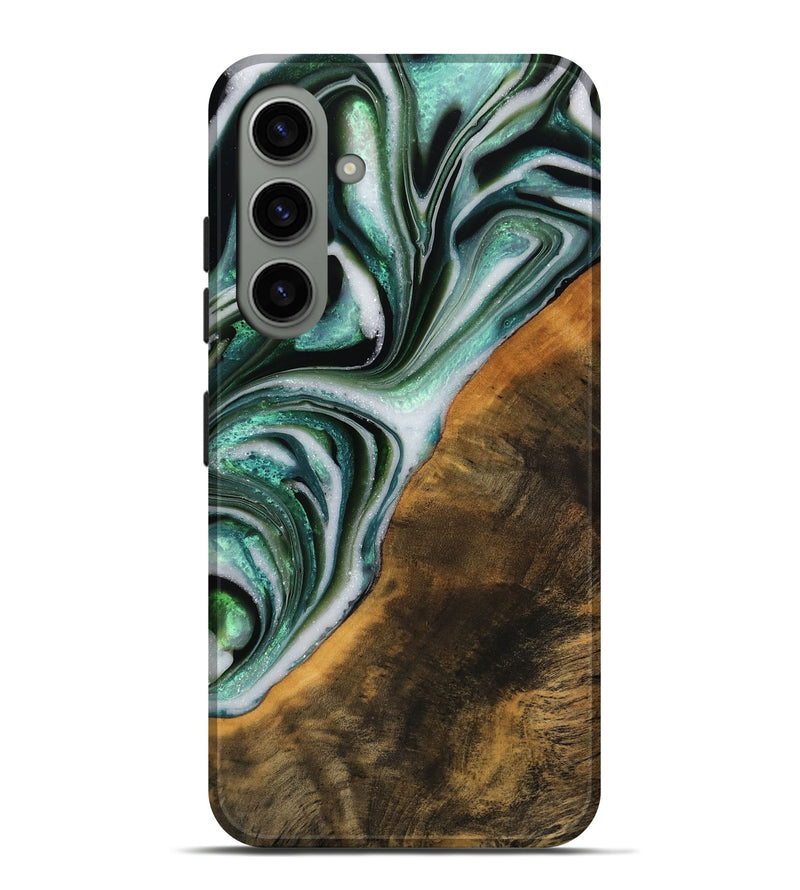 Galaxy S24 Plus Wood Live Edge Phone Case - Mittie (Green, 746299)