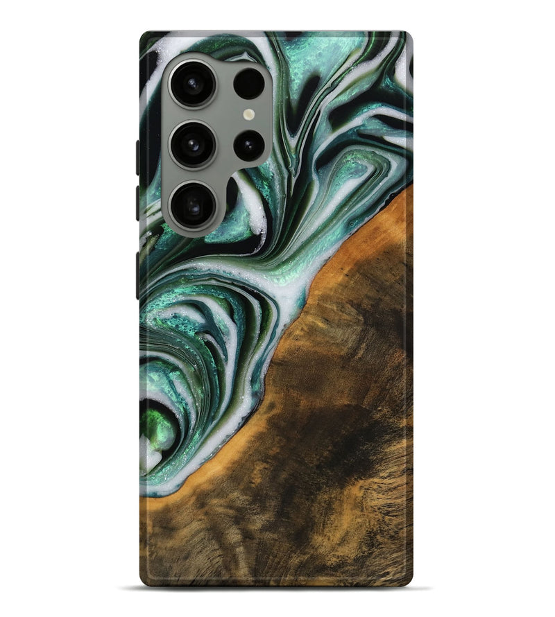 Galaxy S24 Ultra Wood Live Edge Phone Case - Mittie (Green, 746299)