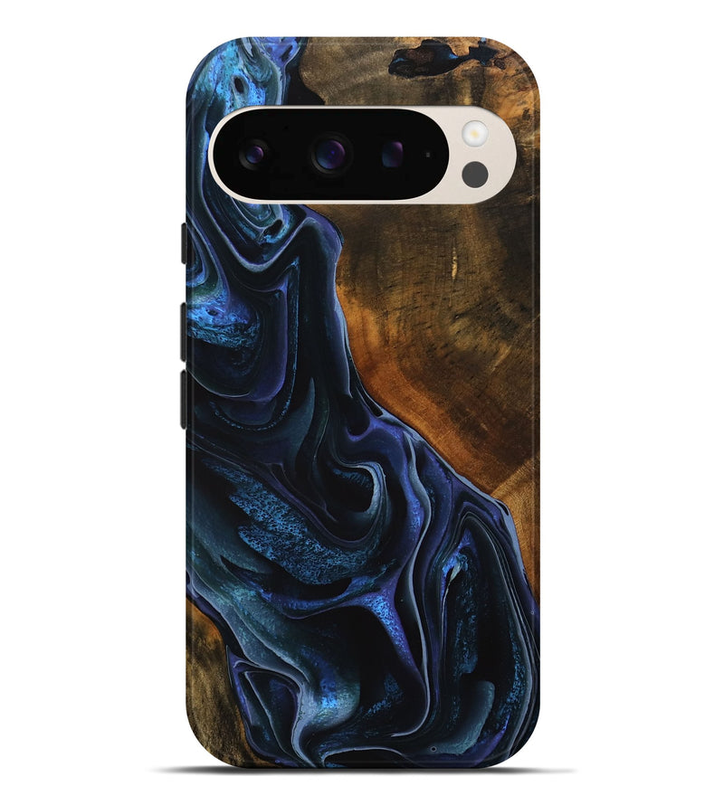 Pixel 9 Pro XL Wood Live Edge Phone Case - Julia (Blue, 746312)