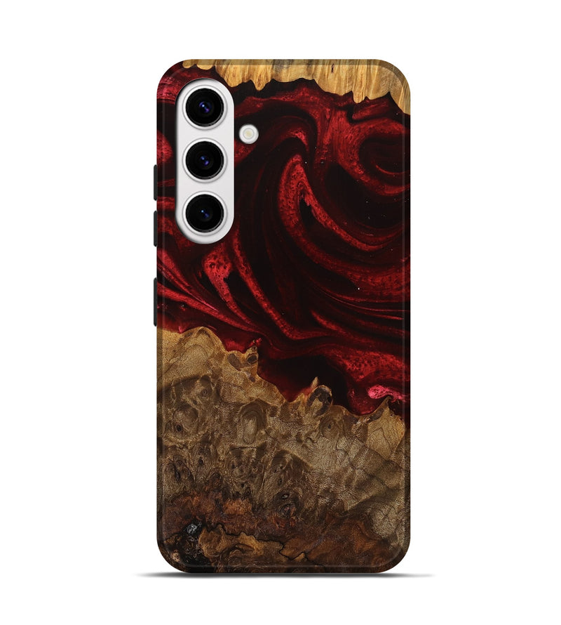 Galaxy S25 Wood Live Edge Phone Case - Maya (Red, 746316)