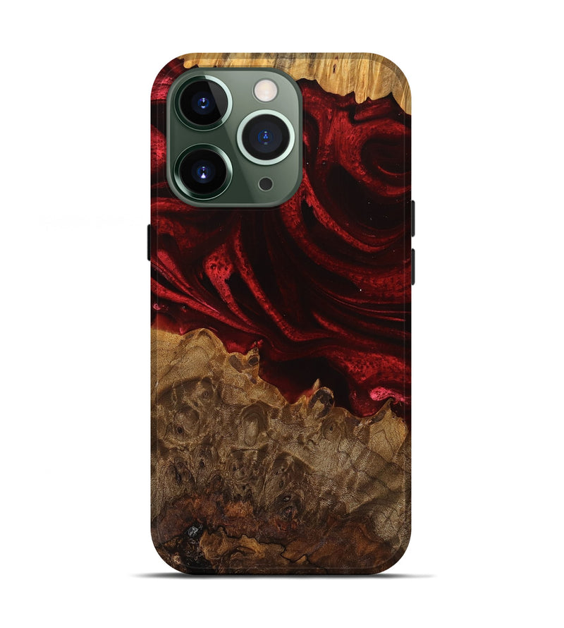 iPhone 13 Pro Wood Live Edge Phone Case - Maya (Red, 746316)