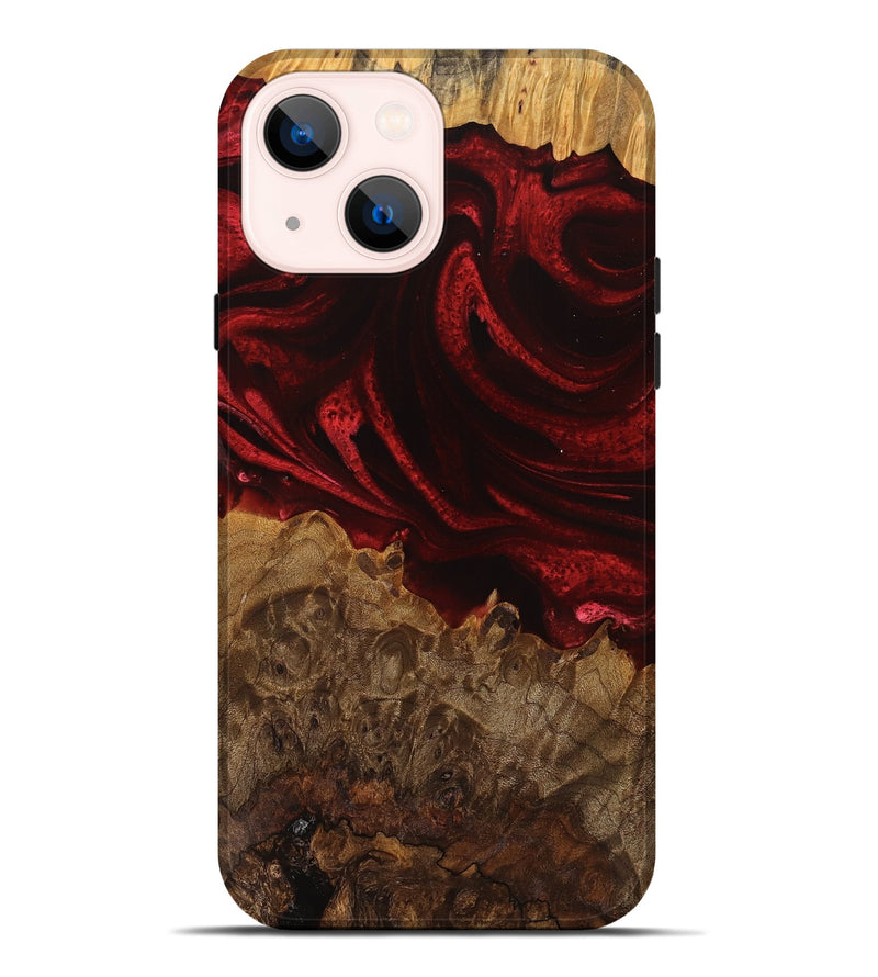 iPhone 14 Plus Wood Live Edge Phone Case - Maya (Red, 746316)