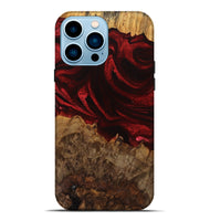 iPhone 14 Pro Max Wood Live Edge Phone Case - Maya (Red, 746316)