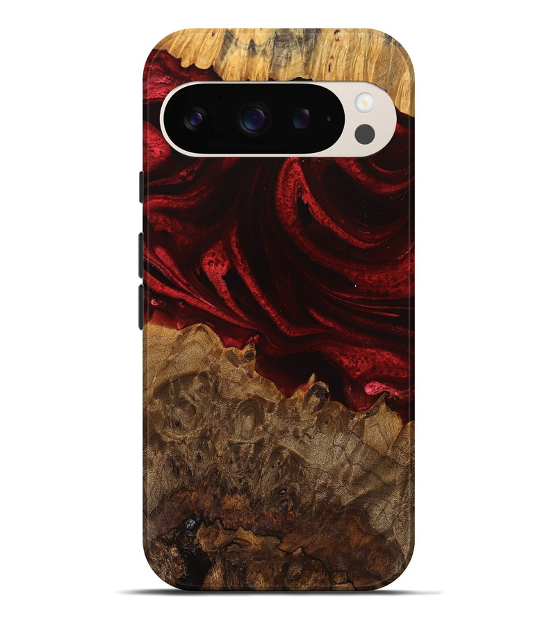 Pixel 9 Pro XL Wood Live Edge Phone Case - Maya (Red, 746316)