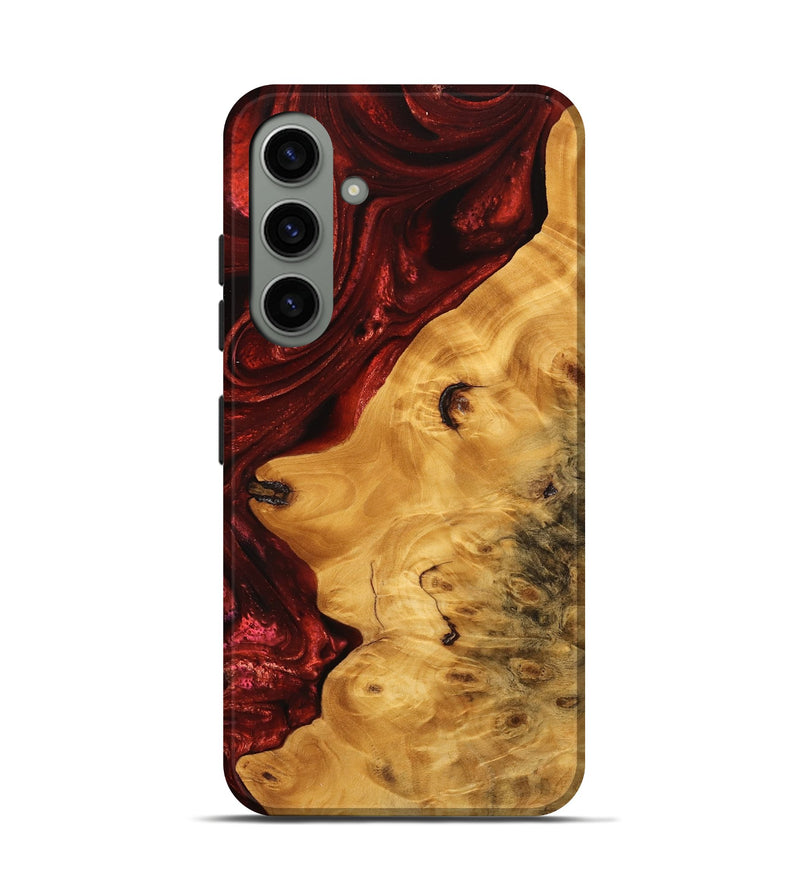 Galaxy S24 Wood Live Edge Phone Case - Lorie (Red, 746318)