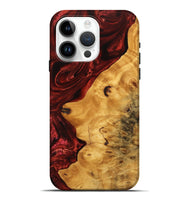 iPhone 15 Pro Max Wood Live Edge Phone Case - Lorie (Red, 746318)