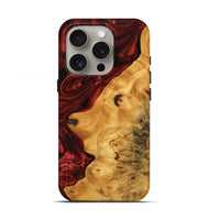 iPhone 16 Pro Wood Live Edge Phone Case - Lorie (Red, 746318)