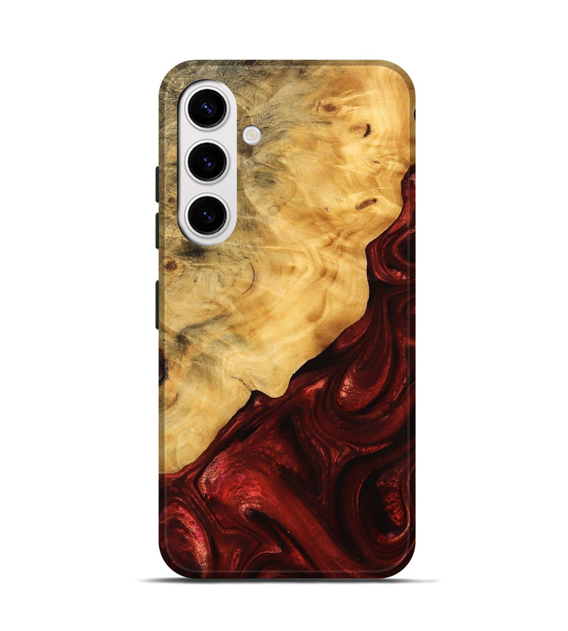 Galaxy S25 Wood Live Edge Phone Case - Johnna (Red, 746319)