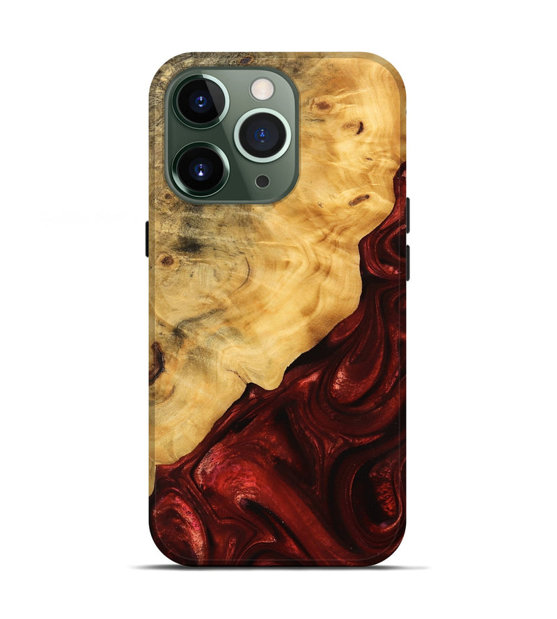 iPhone 13 Pro Wood Live Edge Phone Case - Johnna (Red, 746319)