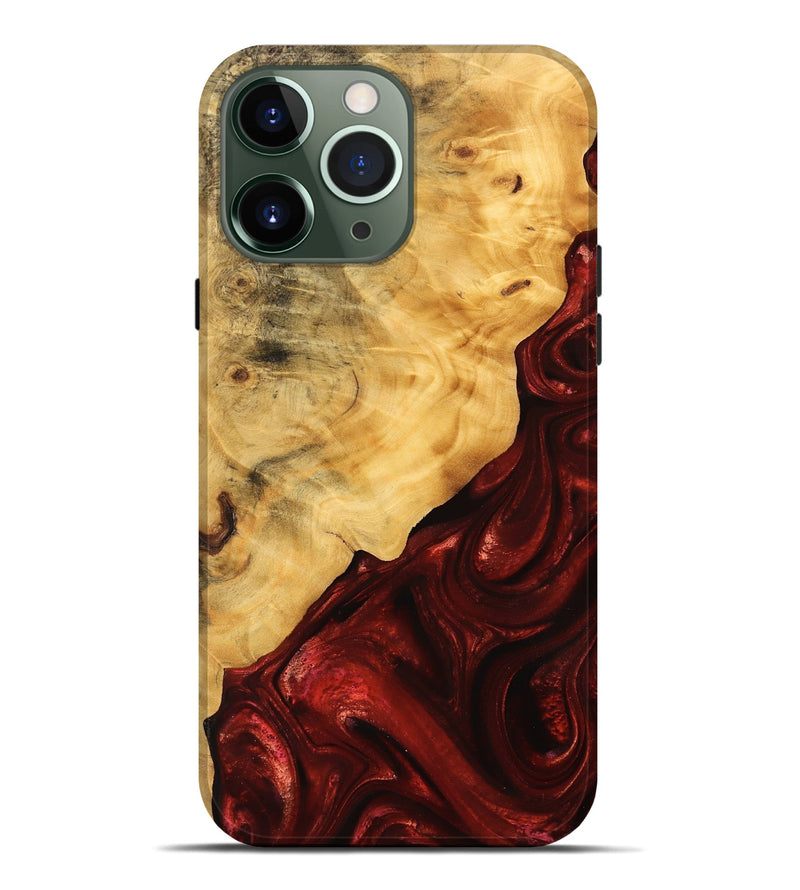 iPhone 13 Pro Max Wood Live Edge Phone Case - Johnna (Red, 746319)