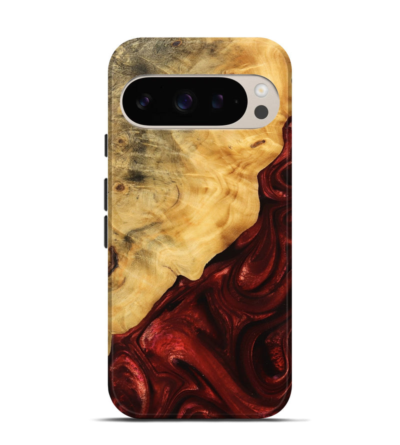 Pixel 9 Pro Wood Live Edge Phone Case - Johnna (Red, 746319)