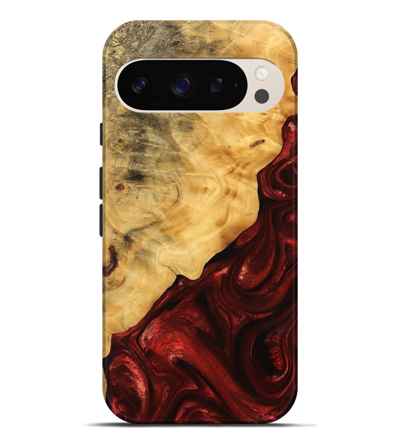 Pixel 9 Pro XL Wood Live Edge Phone Case - Johnna (Red, 746319)