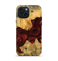 iPhone 15 Wood Live Edge Phone Case - Kaleigh (Red, 746320)