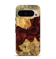 Pixel 9 Pro Wood Live Edge Phone Case - Kaleigh (Red, 746320)