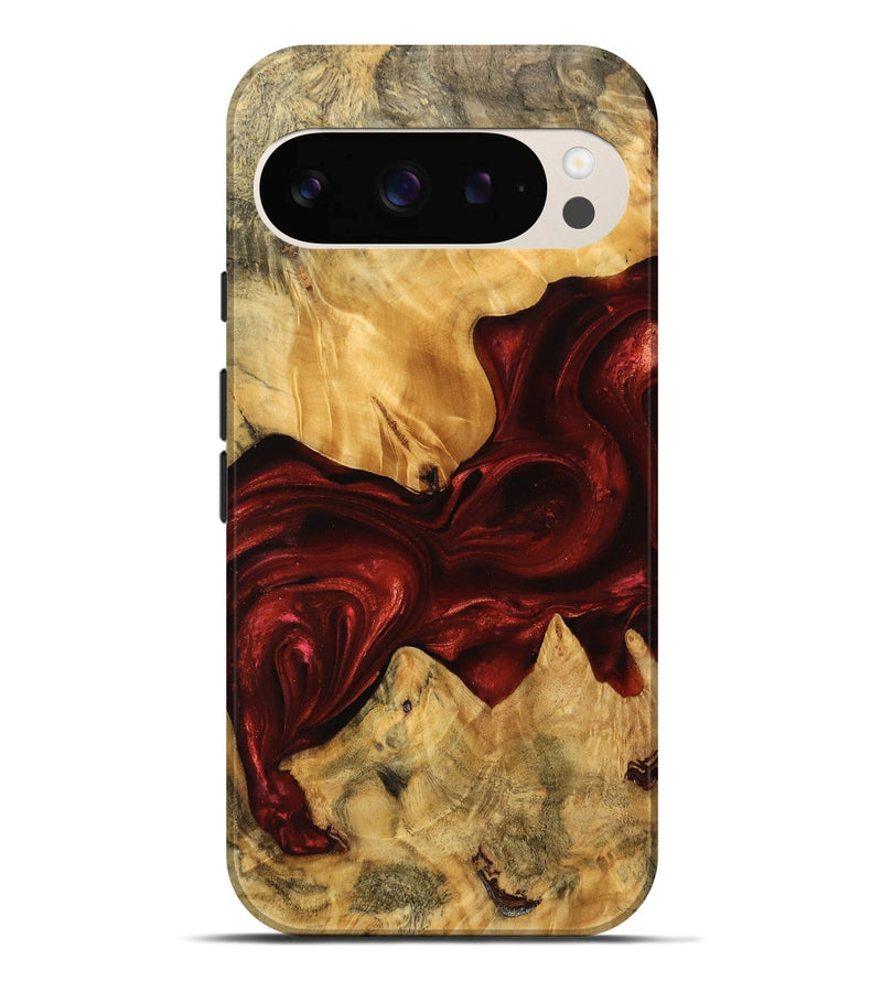 Pixel 9 Pro XL Wood Live Edge Phone Case - Kaleigh (Red, 746320)