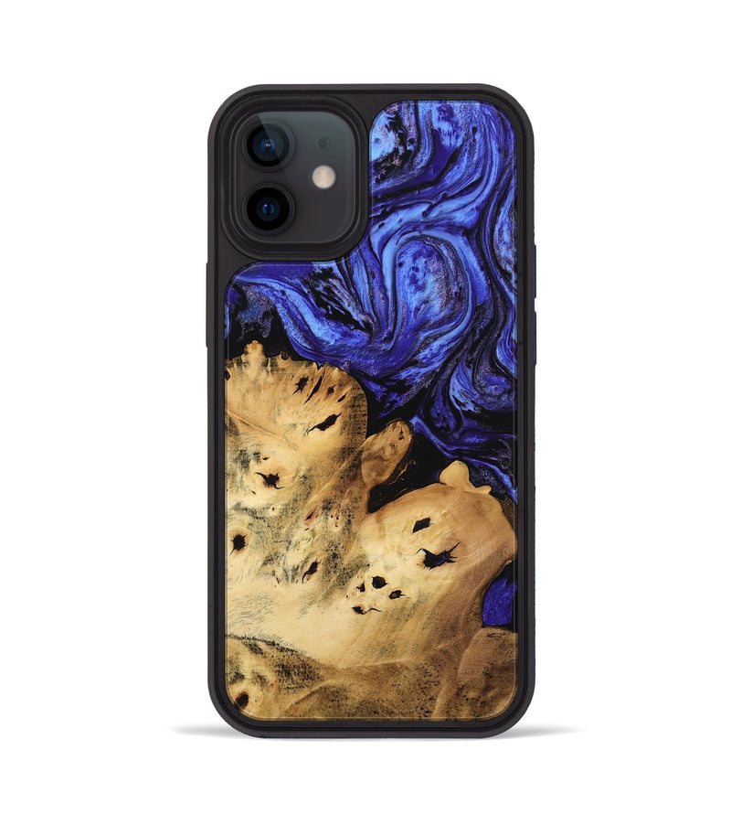 iPhone 12 Wood Phone Case - Branden (Blue, 746322)