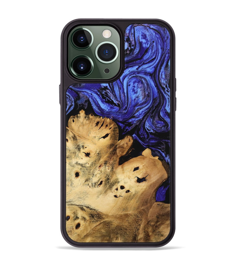 iPhone 13 Pro Max Wood Phone Case - Branden (Blue, 746322)