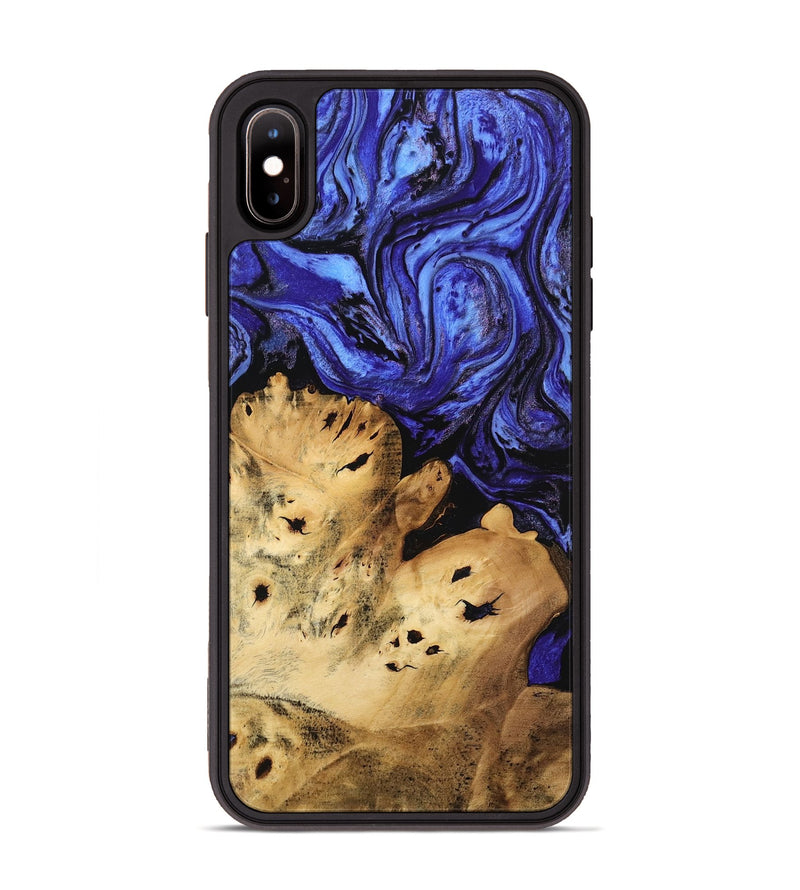 iPhone Xs Max Wood Phone Case - Branden (Blue, 746322)