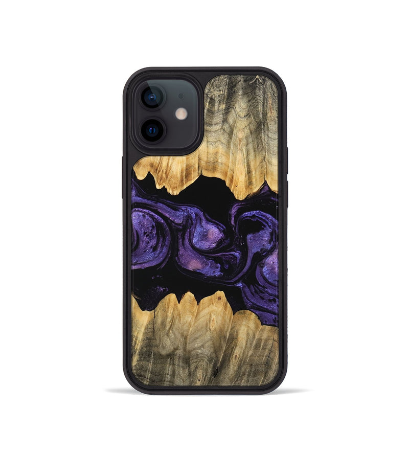 iPhone 12 mini Wood Phone Case - Angela (Purple, 746324)