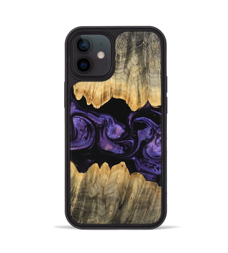 iPhone 12 Wood Phone Case - Angela (Purple, 746324)