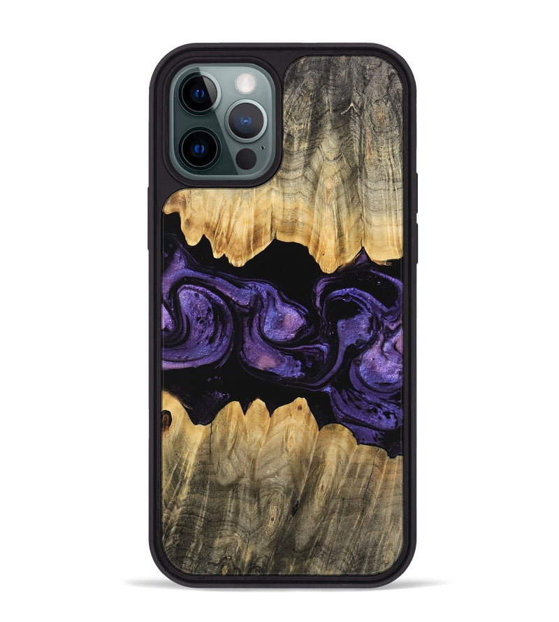 iPhone 12 Pro Max Wood Phone Case - Angela (Purple, 746324)