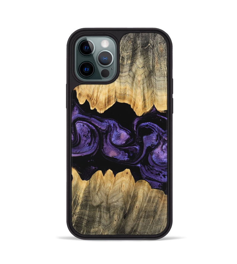 iPhone 12 Pro Wood Phone Case - Angela (Purple, 746324)