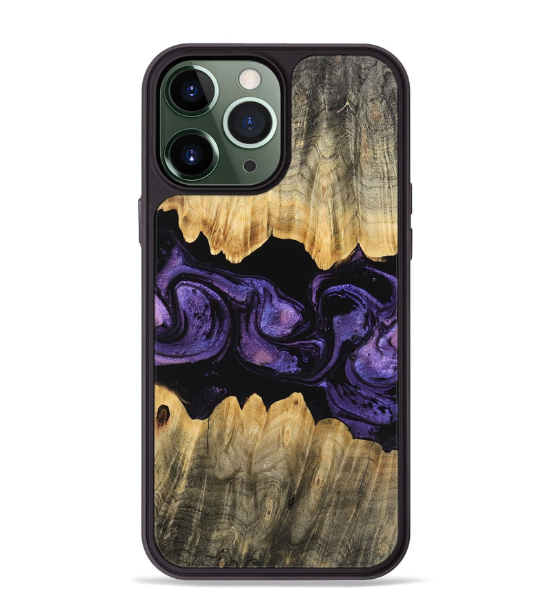 iPhone 13 Pro Max Wood Phone Case - Angela (Purple, 746324)