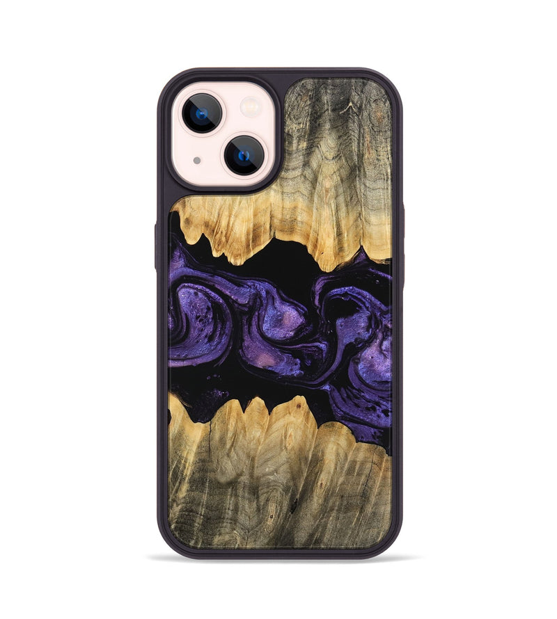 iPhone 14 Wood Phone Case - Angela (Purple, 746324)