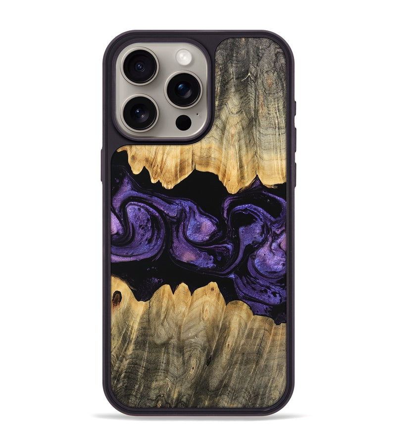 iPhone 15 Pro Max Wood Phone Case - Angela (Purple, 746324)