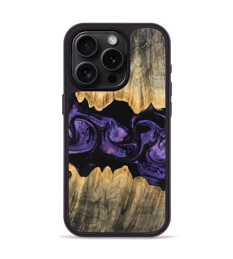 iPhone 15 Pro Wood Phone Case - Angela (Purple, 746324)