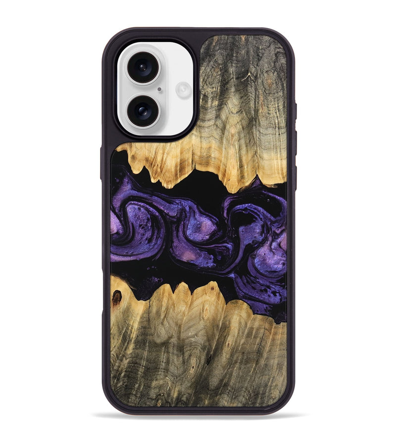 iPhone 16 Plus Wood Phone Case - Angela (Purple, 746324)