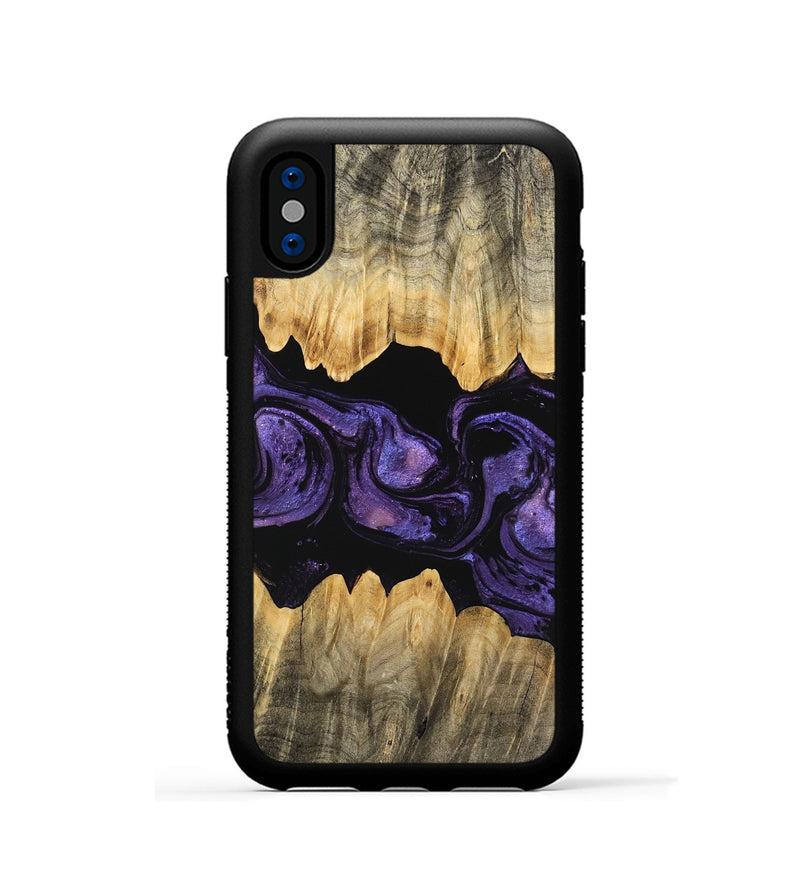 iPhone Xs Wood Phone Case - Angela (Purple, 746324)