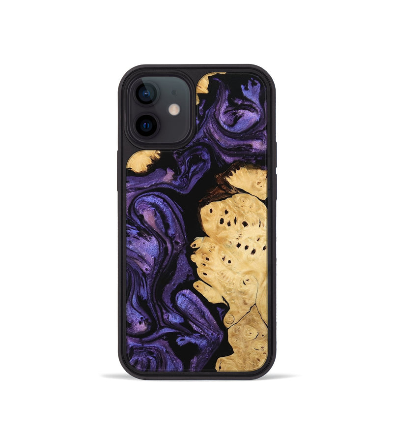 iPhone 12 mini Wood Phone Case - Evelyn (Purple, 746325)