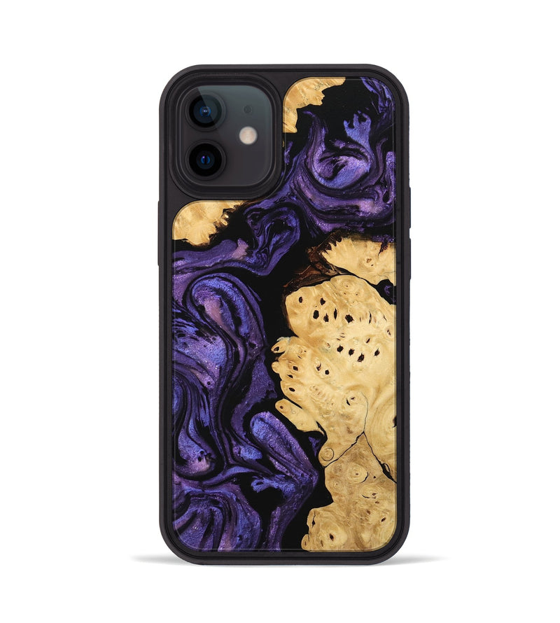 iPhone 12 Wood Phone Case - Evelyn (Purple, 746325)