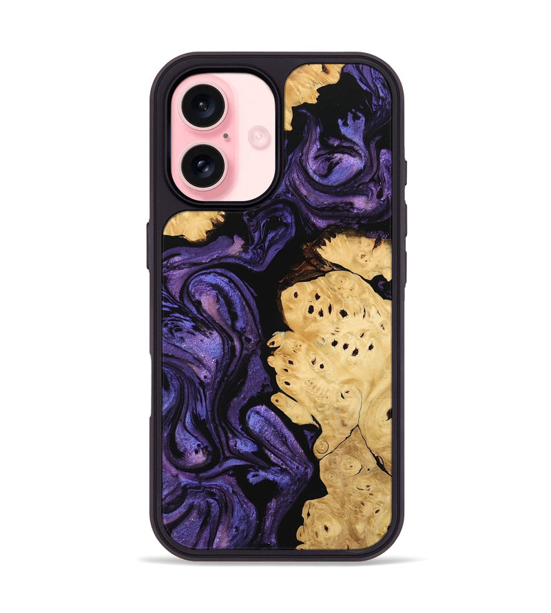 iPhone 16 Wood Phone Case - Evelyn (Purple, 746325)