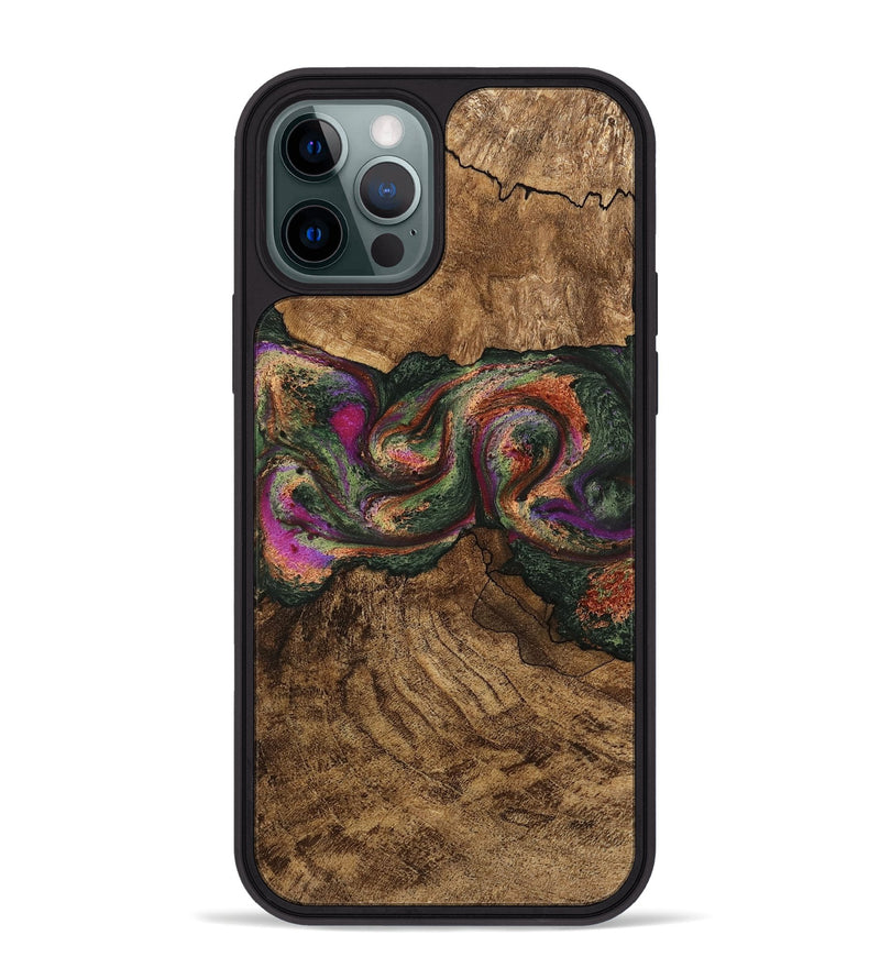 iPhone 12 Pro Max Wood Phone Case - Orin (Green, 746326)